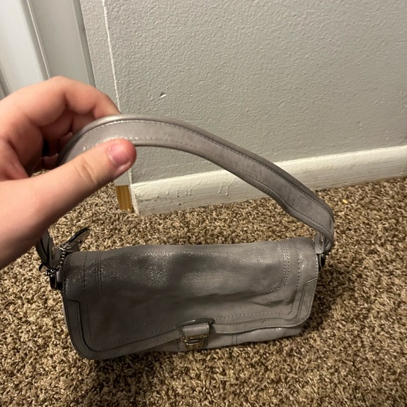 Silver Coach Layla Leather Handbag - Picture 3 of 8